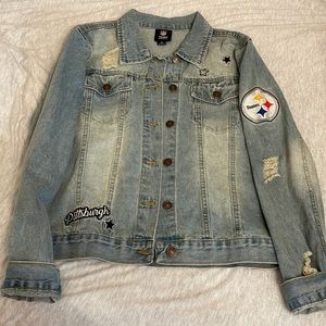Steelers Women’s Jean Jacket with Patches